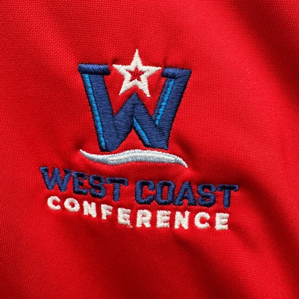 Nike West Coast Conference Polo Shirt Mens XL Red Short Sleeve Golf Athletic
